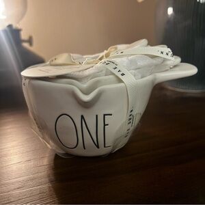 Rae Dunn Ceramic Measuring Cups - White